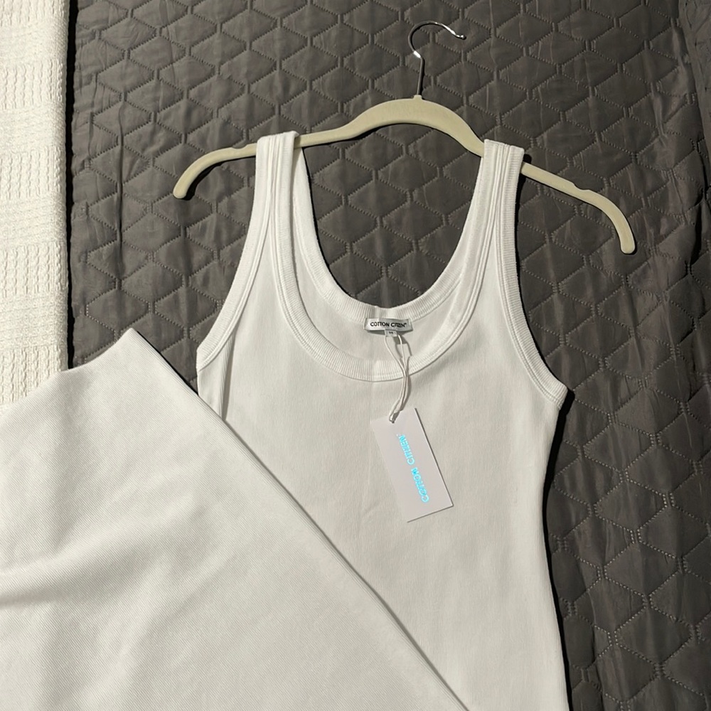 New cotton citizen white dress size m midi/maxi